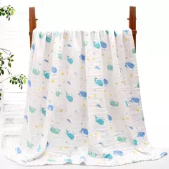 Toalha de banho do bebê menino menina 100% algodão toalha de bebê cobertor para o bebê recém-nascido roupão 6 camadas gaze toalha infantil swaddle - Wolf Magazine
