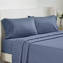 Solid Stripe Bedding Set, Colcha de dormir, gêmeo, completo, rainha, king size, quarto ou quarto de hóspedes, 3 pcs, 4pcs
