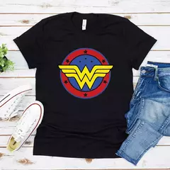 Mulher t-shirt com design de super-herói mulher, t-shirt da mulher, presente do dia das mães