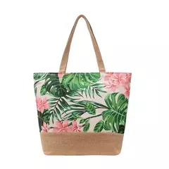 Bolsa de lona dobrável para mulheres, impressão de flores, grafite, bolsa de ombro, casual, tamanho grande, moda feminina - Wolf Magazine