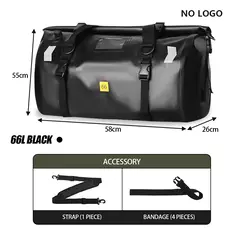 Universal impermeável motocicleta cauda sacos, assento traseiro, ciclismo, acampamento, viagens, moto, scooter, pacote de bagagem do esporte, 66L, 40L - Wolf Magazine