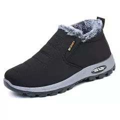 Botas casuais masculinas com escorregar, tênis de pele confortável, sapatos antiderrapantes, botas de neve quentes, inverno, 2024 na internet