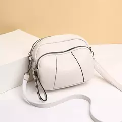 Cor sólida elegante rebite zíper bolsa de telefone móvel feminino simples cou - comprar online
