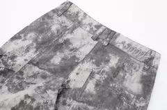 Calças TRAF-Cargo para Mulheres, Patch Pockets, Impresso, Cintura Média, Fly com Zíper, Streetwear, Calças Femininas, Moda na internet
