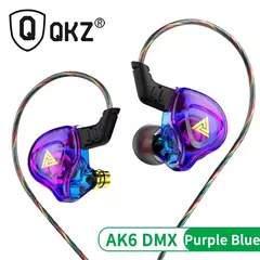 Original qkz ak6 ares/dmx/akx fones de ouvido alta fidelidade graves pesados no monitor com fio com microfone cancelamento ruído esporte jogo música - loja online