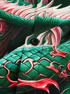 Camisa de manga curta masculina com padrão dragão chinês, gráfico retrô, abertura de cama, tecido elástico de 4 vias, 2024 na internet