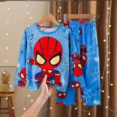 Imagem do Conjunto de pijamas de manga comprida infantil, Winnie the Pooh Desenhos animados, Mickey e Minnie, menino e menina