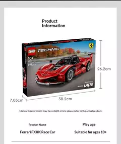 LEGO Blocos de construção série mecânica 42212 Ferrari FXX K Blocos de construção meninos e meninas brinquedo de corrida presente na internet