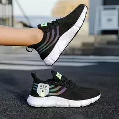 Imagem do Sapatilhas femininas vulcanizadas leves, calçados esportivos casuais, tênis de caminhada, tênis respirável, verão