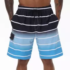 Calção de banho masculino, calção de natação, secagem rápida, calção de praia com bolsos com zíper, forro de malha - comprar online