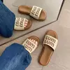 Chinelos de praia trançados casuais resistentes ao desgaste para mulheres, impermeáveis, férias, retrô, verão, novo, 2022
