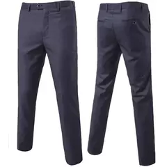 Calça masculina monocromática de terno de negócios, calça casual masculina, boutique, fina, alta qualidade, nova moda, 2023 - Wolf Magazine