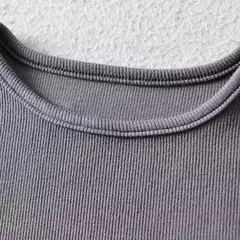 Camiseta feminina com ajuste magro, manga curta apertada, camiseta com gola O, tops básicos de corte sólido, casual, verão na internet