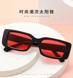 Luxo Design Square Sunglasses para homens e mulheres, pequeno retângulo Street Sun Glasses, Vintage condução personalizado Shades, moda - comprar online