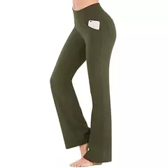 Ogilvy Mather-Calça de perna feminina, Palazzo Largo Assassino, Cintura alta, OL Ladies Calças longas de carreira, Sólido, Elegante, Feminina