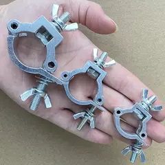 Mini liga de alumínio, acessórios de iluminação portáteis, luzes do palco DJ, truss gancho para LED PAR Spotlight, fivela redonda do tubo