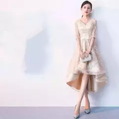 Vestido curto fora do ombro, elegante vestido de baile, frente curta e costas lo - comprar online