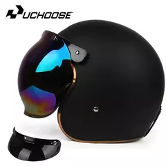 DOT Certificado Retro Capacete de Motocicleta Cafe Racer Rosto Aberto Casco Moto para Acessórios de Motocicleta Homens Cascos de Moto