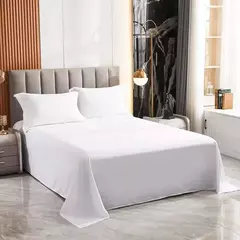 Lençóis de solteiro e casal, lençóis de algodão lavável, lençóis de hotel branco puro, fronhas não incluídas, One Piece, uso doméstico, B & B - loja online