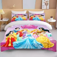 Disney Princess Impresso Bedding Set para Adulto, Microfibra Bed Cover, Quarto Duvet, Anime Cartoon Fronha, 10 Tamanhos - loja online
