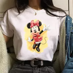 Moda mickey minnie mouse disney camiseta roupas femininas verão manga curta topos casuais camiseta kawaii