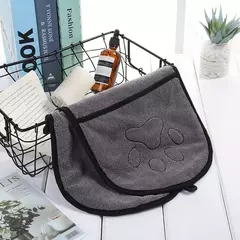 Toalha para animais de estimação, secagem rápida, roupão de banho para cães, fibra macia, absorvente, toalha de banho para gatos, conveniente, limpeza de animais de estimação, acessórios para animais de estimação - comprar online
