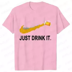 Camiseta de manga curta masculina preta, camiseta de cerveja engraçada, tops de rua, roupas novas da moda, verão - Wolf Magazine