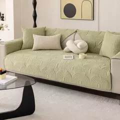 Imagem do Luxo Chenille Sofa Cover para sala de estar, tapete anti-derrapante, almofada do sofá, toalha, Anti-Cat Scratch, Jacquard, Chaise Longue, 1Pc