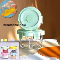 Caixa de armazenamento de alimentos de vidro para pequeninos, Baby Cup, Safe Microwave Safe, Frozen, 170ml - Wolf Magazine