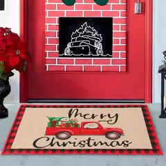 Tapete ao ar livre da porta do Natal, tapete de Papai Noel, casar decorações do Natal para a casa, ornamento do Xmas, presentes do ano novo, 2025, 2025 - Wolf Magazine