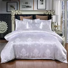 High End Jacquard Bedding Set, Luxo, Europeu, Conjuntos de cama de casamento, Rainha, American Satin, Double Duvet Cover,