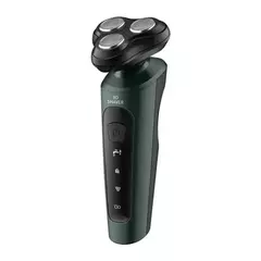 Barbeadores elétricos para homens, lâmina de barbear impermeável, uso úmido e seco, bateria recarregável, máquina de barbear rotativa - loja online