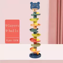 Montessori Rolling Ball para crianças, Jogos educativos para bebês, Stacking Track, Baby Development Toys - Wolf Magazine