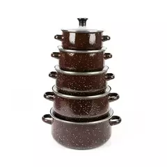 Imagem do Conjunto de panelas antiaderentes para cozinha, utensílios de cozinha, panelas e panelas, esmalte esmaltado, Morningel, 5PCs por conjunto