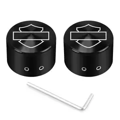 Imagem do 2 pçs tampa da porca do eixo dianteiro da motocicleta parafuso de alumínio para acessórios harley davidson