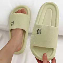 Imagem do Slides planos antiderrapantes para homens e mulheres, chinelos casuais femininos, chinelos internos para casa, sandálias femininas de verão, moda feminina, seabeach fino e fino