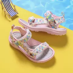 Sandálias de pérolas antiderrapantes para bebês, sapatos macios para criança, sapatos de dança princesa fofos para crianças, verão