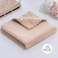 Toalha de Rosto de Microfibra Espessada, Absorvente, Alta Densidade, Velo Coral, Secagem Rápida, Limpar, Macio, Limpeza - loja online