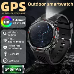 Lige militar relógio inteligente masculino gps ao ar livre 540mah grande bateria esportes pulseira inteligente relógio personalizado dial à prova dwaterproof água smartwatch novo
