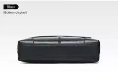 Bolsa crossbody impermeável para homens, cor sólida, grande capacidade, pasta portátil, armazenamento de couro PU, sacos de ombro, meninos - comprar online
