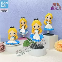 Bandai Q Posket Alice no País das Maravilhas Action Figure, A e B Version, Modelo Colecionável, Brinquedos de Boneca, Presente na internet