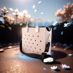 Bolsa de ombro de borracha macia para as mulheres, colorida praia bolsa, encantos personalizados, moda shopping bag, estilo verão - Wolf Magazine