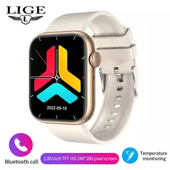 Imagem do LIGE-Relógio inteligente para homens e mulheres, carregamento sem fio Smartwatch, chamadas Bluetooth, pulseira de fitness, relógio personalizado, novo, 2022