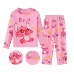 Disney-Pijama infantil de ponto, terno de pijama, terno fofo infantil, roupa para casa, viagem, presente casual, meninos e meninas, novo, quente, 2 peças por conjunto na internet