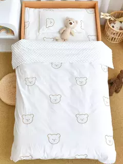 Conjunto de cama de algodão para crianças, berço, capa de edredão, fronha sem enchimento, vintage, 3 peças - comprar online