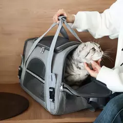 Bolsa portátil para transportar cães e gatos, bolsa de viagem para animais de estimação, malha respirável, dobrável, bolsa para transportar animais de estimação - comprar online