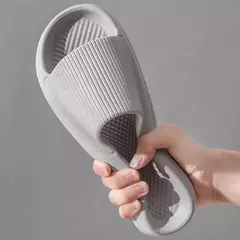 Chinelos macios leves EVA sola para casa para homens e mulheres, chinelo antiderrapante para banheiro, chinelo interno casual, sandália de praia, flip-flops de moda - loja online