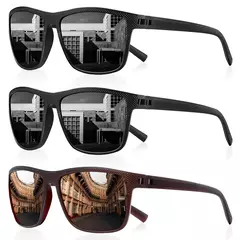 CRIXALIS-Óculos de sol quadrados polarizados para homens e mulheres, esportes ao ar livre retro, óculos de sol, óculos masculinos, UV400, moda, 3 pcs - Wolf Magazine