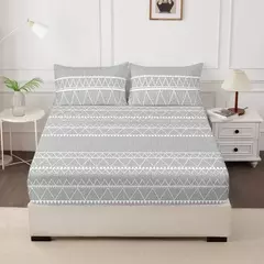 Capa de cama para quarto, 3 peças, conjunto de lençóis estampados (um lençol e duas fronhas) Una Sábana Y Dos Fundas De Almohada - comprar online