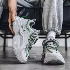 Sapato masculino respirável sola grossa tênis casuais ao ar livre correndo quatro estações novo tênis masculino solas macias conforto tênis masculino - Wolf Magazine